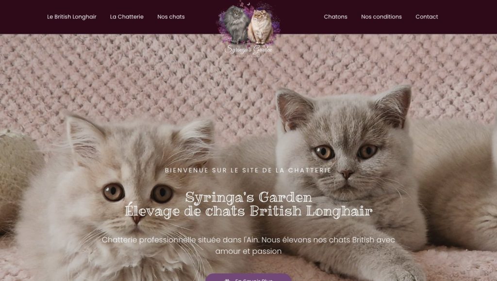 Site de la Chatterie Syringa's Garden
